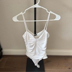 Express White Ruched Chemise